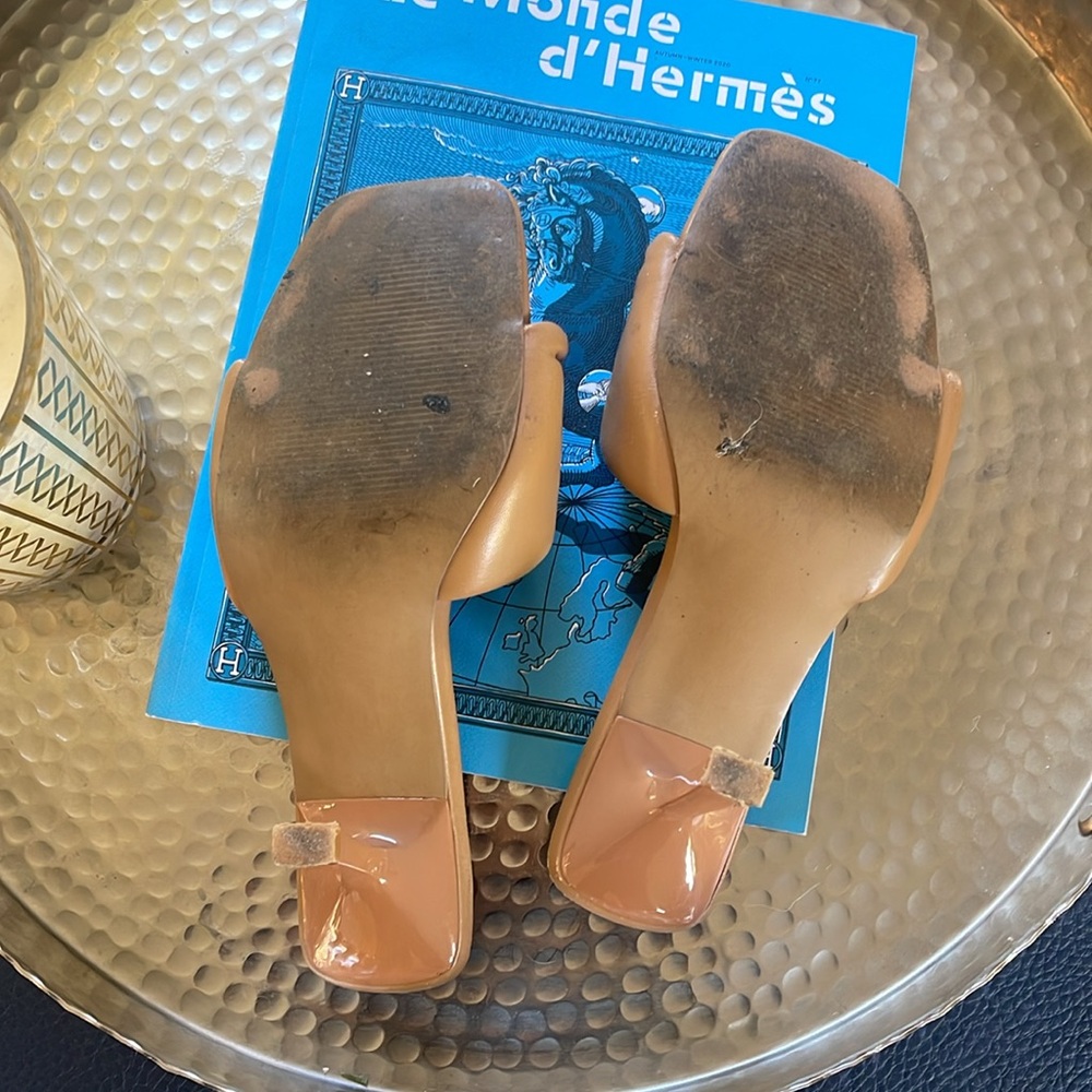 Steve Madden Womens Tan Leather Thai Kitten heel Sandal Size 8.5 - Picture 5 of 6